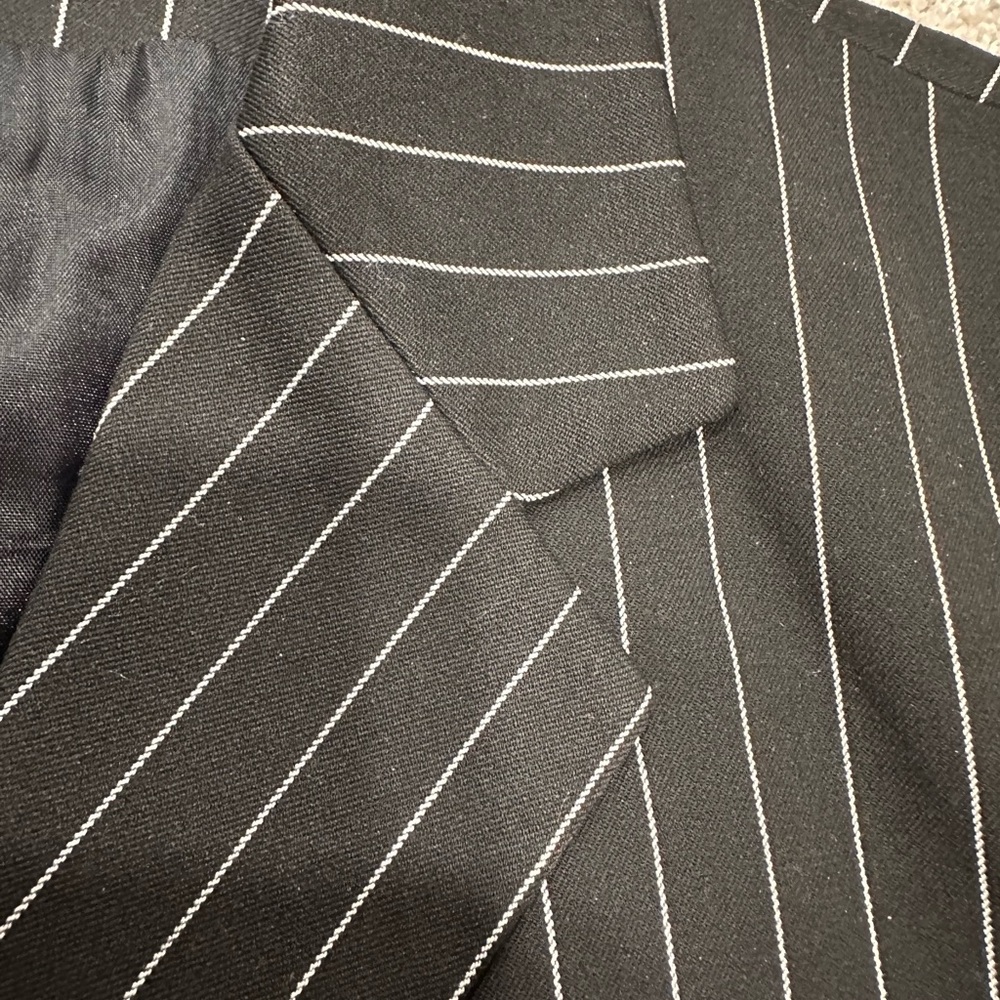 Lauren Ralph Lauren Black Pinstripe Blazer - Picture 15 of 15
